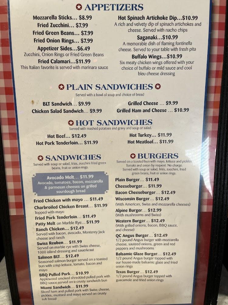 Quad Cities U.S.A. Family Restaurant Menu image 4